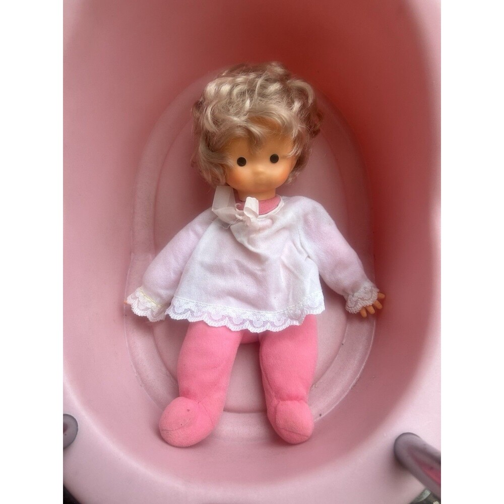 Vintage Playmates Doll 1970s Hong Kong Vinyl Face Blonde Curly Hair Soft Body